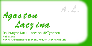 agoston laczina business card